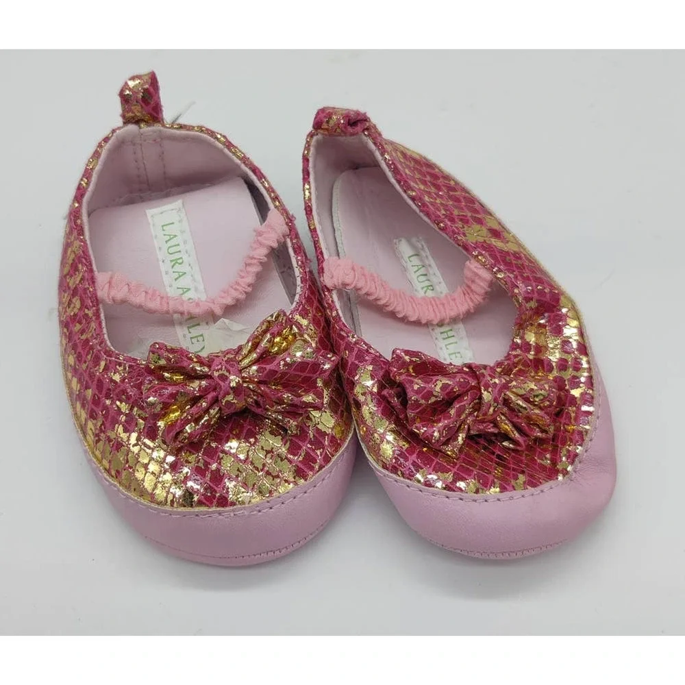 Baby Girl Shoes Laura Ashley New With Tags Never Worn Size 3 Pink Sparkly SlipOn